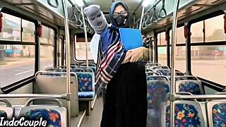 muslim wife overwhelmed by stranger's cock on crowded bus ride
