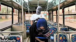 muslim wife overwhelmed by stranger's cock on crowded bus ride