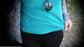 big ass brunette's secret mountain fuck contrasts wild nature passion