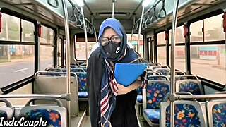 muslim wife overwhelmed by stranger's cock on crowded bus ride