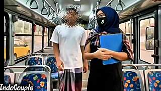 muslim wife overwhelmed by stranger's cock on crowded bus ride