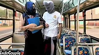 muslim wife overwhelmed by stranger's cock on crowded bus ride