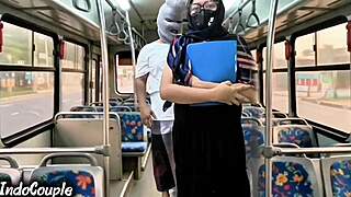 muslim wife overwhelmed by stranger's cock on crowded bus ride