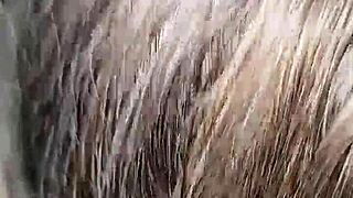 milf screams squirting hard from fat cock in wet hairy arse pussy