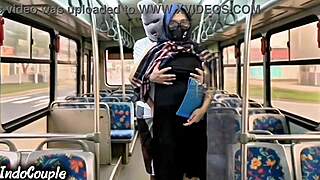 muslim wife overwhelmed by stranger's cock on crowded bus ride