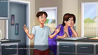 Pervert craves fucking Debbie sexy milf in Summertime Saga part 22 3D hentai game