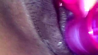 ex ebony babe vibes pussy then deepthroats my cock