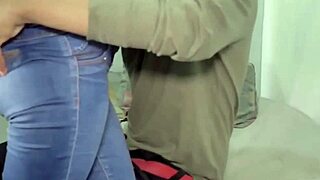 colombian teen student with big natural tits rides cock homemade for first time