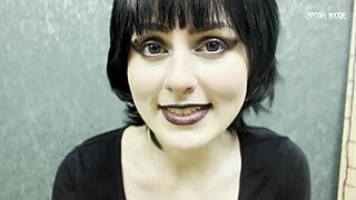 horny goth mavis dracula seduces you into pounding her pink pussy and cumming all over her feet