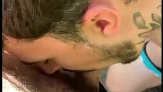 coming across a stranger jerking off on the trail, i end up swallowing his huge cock in wild outdoor fun