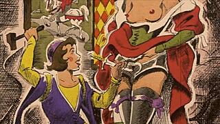 Vintage erotic drawings tease hidden passions