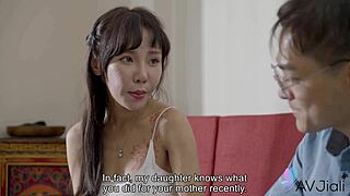 sexy asian masseuse feifei moans shaved pussy doggystyle client