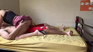 big ass college neighbor skips class for sneaky doggystyle