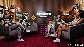 Hailey Rose and Hazel Moore lost in free use ecstasy