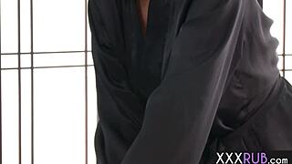 brett rossi's big tits tease bennett's wet pussy in masseuse lick fest