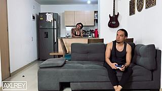 Play Xbox or pound my roommate's big tits pussy? Hard decision