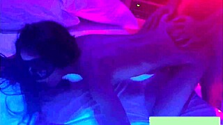 Skinny babe dances wild at club then gets hot fun