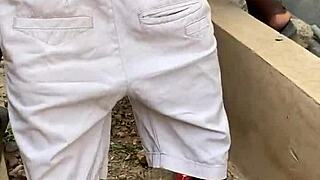 hey wanna see him bend me over for that quick outdoor pussy slam??