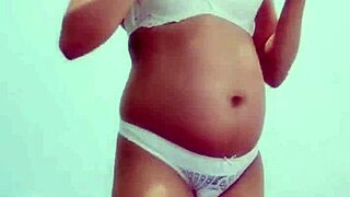 real pregnant euro slut masturbates horny pov outdoors!