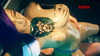 Katherine vibrates wildly watching Maya's intense sex tape climax