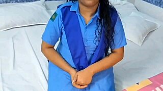 punished kajal sucks cock bent over pussy fucked garage