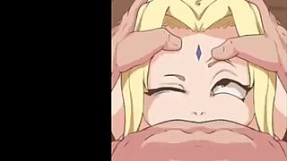 Tsunade Gulps Down Thick Facial Cum Loads