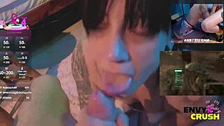 gamer girl in bikini drools drools over huge cock pov!