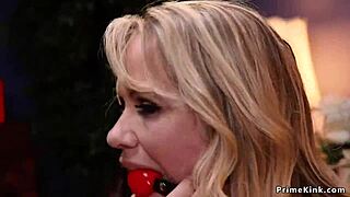 butler binds busty milf teen for rough anal choking deepthroat bdsm