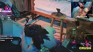 gamer girl in bikini drools drools over huge cock pov!