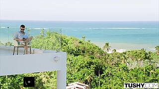 Sandra Lyd Sneaks Intense Yoga Anal Pounding with Hung Stud