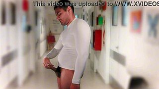 watch this sexy stud jerk off in hospital