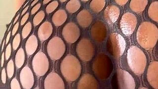 check out her petite bubble butt riding that toy so wet