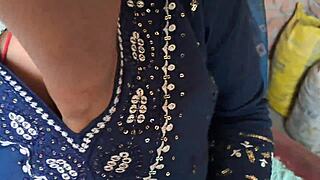 Bengali beauty squeezes boobs kissing village couple outdoors