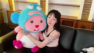 Slim teen rider bounces on big cock begging for more