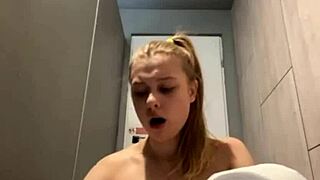 Gym workout turns extreme with double toy penetration session