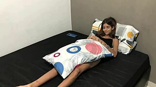 Caught pretty skinny tattooed girl masturbating then fucked her hard story