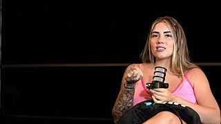 Sara Blonde's interview spirals into public masturbation squirting frenzy