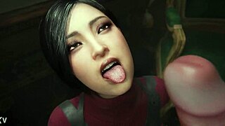 ada wong bent over begging for deep creampie after sloppy blowjob