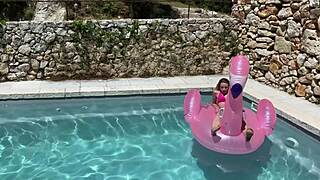 Blonde Gets Poolside Anal Gaping By Massive Black Cock Bbc