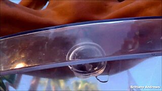 kinky blonde brittany andrews dildo stuffs pussy heels joi domination 😈