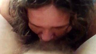 Milf sucks my cock then creampie doggystyle