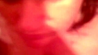 Wife's hot bathtub blowjob ends with cum on big tits