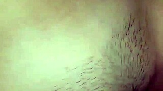 detailed asian hairy pussy sex ends with huge cumshot on belly