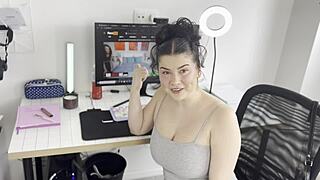 heart pounds gooning to her curvy hairy allure endlessly