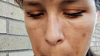 Kelly Kendricks Smokes Cigarettes Flaunting Sunlit Cleavage