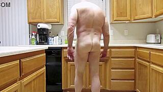 Simscristian05 Hard Cock Throbs In Sheer Kitchen Tease