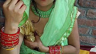 beautiful indian babe delivers sloppy blowjob and wild pussy fuck