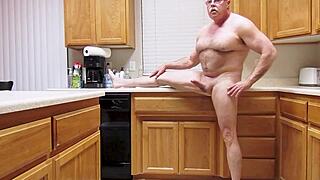 Simscristian05 Hard Cock Throbs In Sheer Kitchen Tease