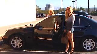 Two Blonde Milf Whores Ride Big Cocks in Stockings Heels Threesome Gaping