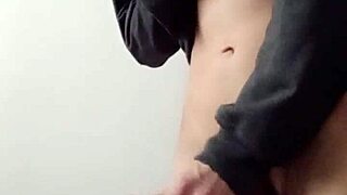 solo amateur strokes cock craving creamy coffee delight